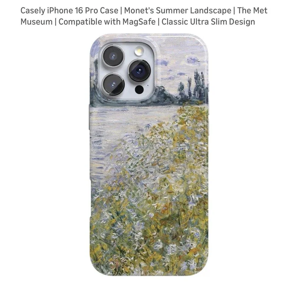 Casely iPhone 16 PRO Case | Monet’s Summer Landscape | The Met Museum Watercolor
